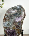 Amethyst & Green Jasper Stone Slice - MWS2241