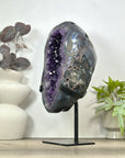 Large Natural Uruguayan Amethyst Geode with blue agate Shell - MWS3091