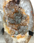Natural Yellow & Green Sugar Quartz Geode Specimen - MWS2264