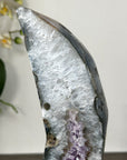 Amethyst & Quartz Geode Slice on Metal Stand - MWS2925