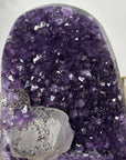 Unique Amethyst Stone with Calcite & Black Hematite Crystal - MWS2346