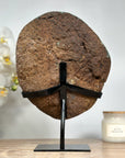 Unique Large Green Sugar Druzy Mineral Specimen with Metallic Stand - MWS1493