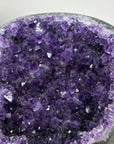 Amethyst Crystal Cluster with Deep Purple Druzy – Natural Mineral Display Piece - MWS2891