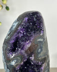 Deep Purple Amethyst Crystal Formation with Metal Stand - MWS2316