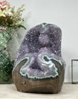 Huge Natural Amethyst & Green Jasper Geode with Stalactite Formation - CBP1073