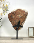 Large Natural Peach Tone Quartz Druzy Cluster on Stand - MWS2800