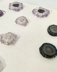 Genuine Amethyst & Agate Stalactite Slices Flat - Perfect for Crafting Unique Jewelry - STS0062