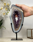 Unique Large Blue Banded Agate & Amethyst Portal - MWS1956