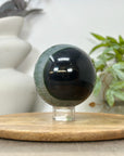 Banded Agate & Green Quartz Druzy Sphere Geode - SPH0190