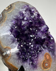 Deep Purple Amethyst Cluster with Natural Agate Shell - MWS1360
