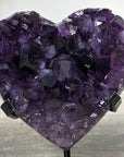 Amethyst Stone Heart with Large Deep Purple Crystals - HST0318