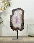 Amethyst Quartz & Banded Agate Geode Slice - MWS2999