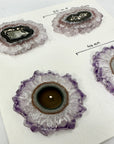 Genuine Large Amethyst Stalactite Slices Flat - Perfect for Crafting Unique Jewelry - STS0038