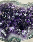 Huge 43 lb Natural Amethyst & Green Jasper Geode - MWS2994