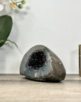 Amethyst & Quartz Stone Geode with Druzy Center - STGE0020