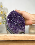 Large Natural Amethyst Cathedral with Blue Banded Agate Shell - CBP1135