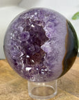 Natural Amethyst & Agate Sphere Geode - SPH0155
