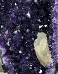 Top Quality Amethyst Geode With Calcite on Metal Stand - MWS2752