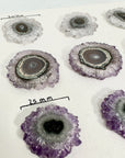 High-Quality Amethyst, Agate & Quartz Stalactite Slices for Jewelers - Wholesale Bulk Pack - STS0050