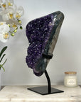 Huge Naturural Amethyst Cluster, Metallic Stand included - Perfecto for Home Decor - MWS1774