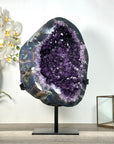 Huge Uruguayan Amethyst Geode on Metal Stand - MWS2755