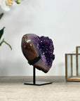 Beautiful Amethyst & Agate Stone Heart - HST0304