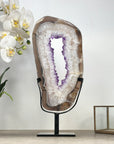 XL Natural Agate & Amethyst Geode Slice Portal - MWS2119