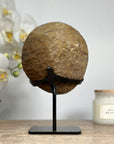 Quartz, Agate & Yellow Druzy Geode, Metal Stand Included - MWS1511
