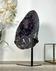 Amethyst Geode with Agate Shell for Home Decor Display