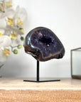 Natural Agate & Amethyst Geode, Stand included - MWS2125