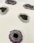 Unique Amethyst & Quartz Stalactite Slices Set - Natural Crystal for Handmade Jewelry - STS0059