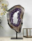 Natural Large Amethyst & Quartz Portal with Metallic Stand - MWS1957