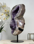 Huge Uruguayan Amethyst Geode, Metallic Stand Included - MWS0449