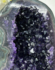 One of a Kind Natural Amethyste Geode with Green Jasper & Agate Shell - MWS1854