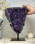 Huge Naturural Amethyst Cluster, Metallic Stand included - Perfecto for Home Decor - MWS1774