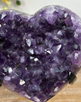 Natural Deep Purple Amethyst Heart Carving - HST0247