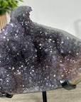 Natural Amethyst Stalactite Formation on Metal Stand – Elegant Crystal Display from Uruguay - MWS2408