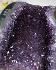 Natural Amethyst Stone Geode with Metallic Stand - MWS1706