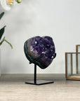 Amethyst Stone Heart, Metal Stand Included - HST0295