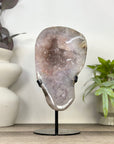 Natural Light Peach Tone Quartz Geode on Stand - MWS3363