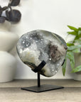 Natural Quartz Geode with Calcite Formation - MWS3286