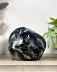 Amethyst Cluster with Calcite & Black Hematite Specimen - CBP1425