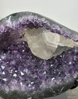 Natural Amethyst Geode With Calcite on Metal Stand - MWS2721
