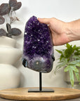 Top Grade Natural Amethyst Statement Piece on Stand for Home Decor - MWS3069