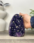 Deep Purple Amethyst Crystal with Calcite Inclusions - CBP1420