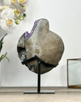 Natural Uruguayan Amethyst Statement Piece on Metal Stand - MWS2844