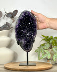 Natural Amethyst Crystal Specimen with Huge Deep purple Crystals - MWS3124