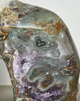 Amethyst & Green Jasper Stone Slice - MWS2241