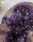 Beautiful Amethyst Stone Geode with Calcite Crystal Inclusiones - AWS0474