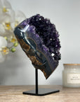 Natural Deep Purple Amethyst with Agate Shell - MWS1368